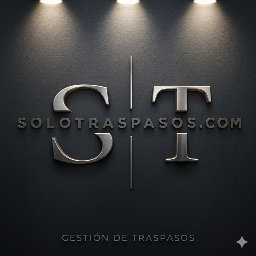 SoloTraspasos logo metálico